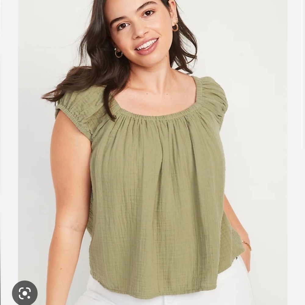 NWT Old Navy Tie-Back Cutout Swing Blouse